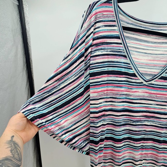 Lane Bryant Multicolor Striped Blouse - Picture 6 of 12